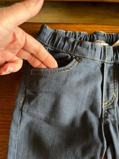 Riflovinové jegginsy mäkučké, h&m,110