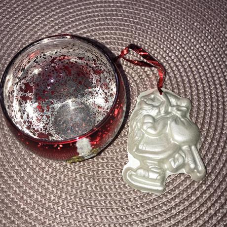 Svietnik santa + ozdoba,