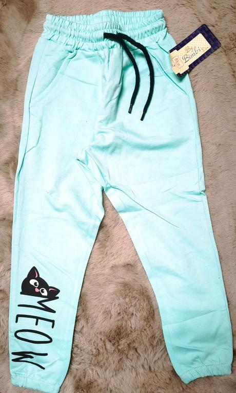 Detské bavlnené tepláky mačička, 80 - 164