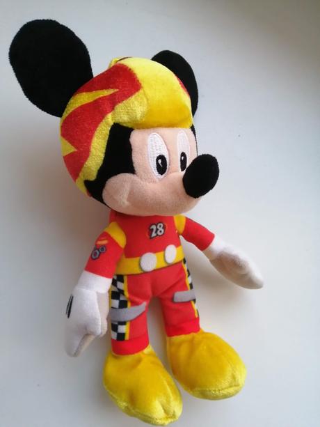 Mickey mouse plyšák motorkár 20 cm,
