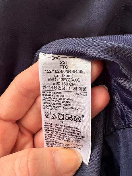 Gap tepla zimna bunda dlha, gap,152