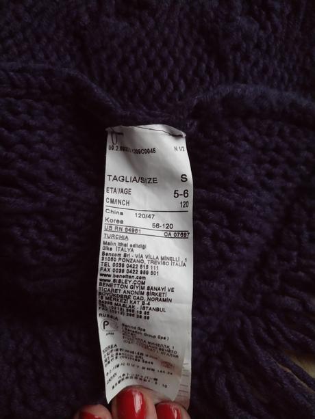 Pončo, benetton,110