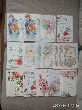Gratulacne pohladnice k jubileu, k narodeninam, 