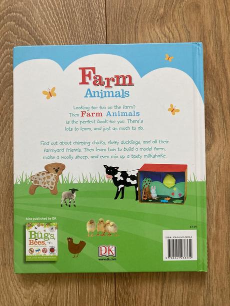 Detská anglická kniha farm animals, 