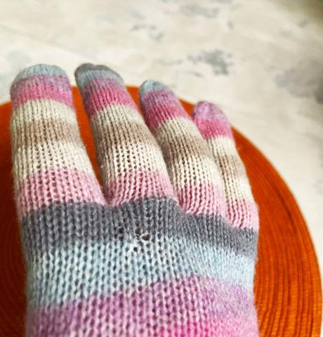 Vysoké angorové rukavice, l