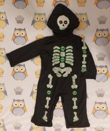 - kostra - halloweensky kostým veľ.68-74 (6-9m),