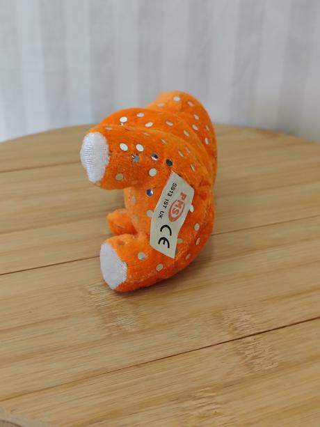 Trblietavý plyšový oranžový zajko pms london 17 cm,