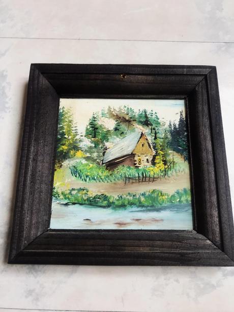 Maľované obrázky olej 2 ks,