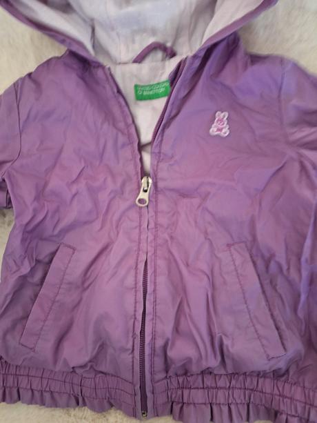 Fialová bundicka benetton, benetton,86