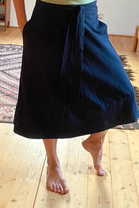 Modrá ľanová sukňa lauren ralph lauren, ralph lauren,l