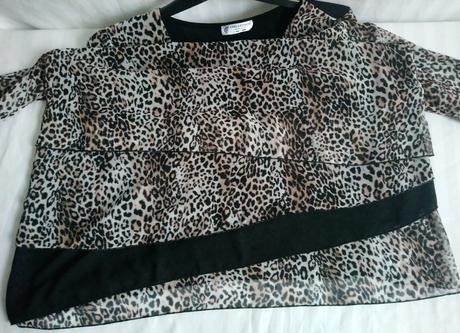 Dámsky elastický čierno hnedý top, carla ferroni, xxl