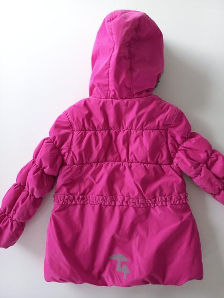 Trendy ružová zimná bunda, veľkosť 110 + gumičky, 110