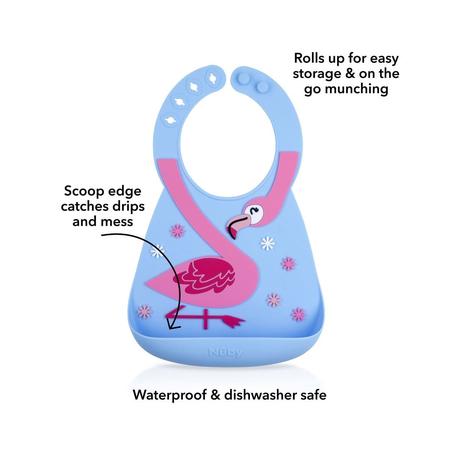 Nuby 3d silikónový podbradník pelikán, nuby