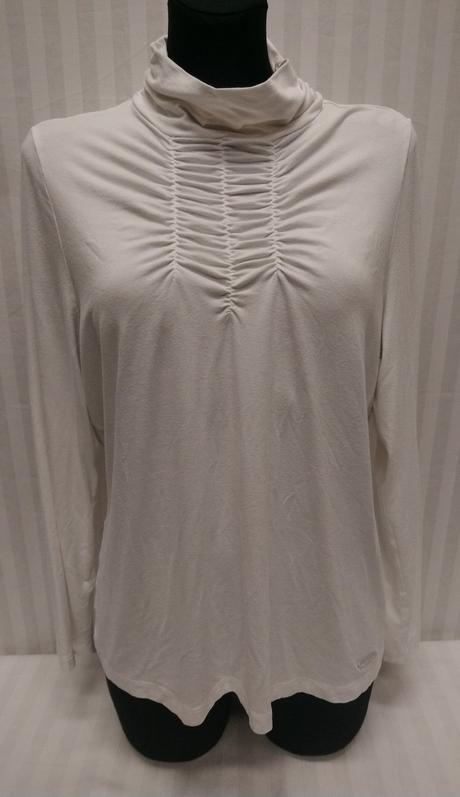 Dámsky biely elegantný elastický top, rolák bonita, xl