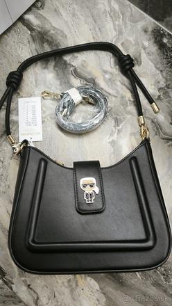 Úplne nová kabelka štýl karl lagerfeld, farba čier, karl lagerfeld