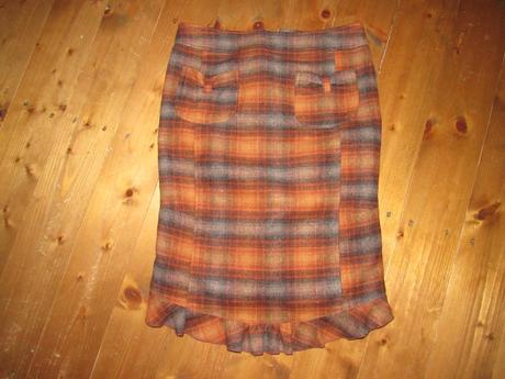 Elegantná vlnená károvaná sukienka, m