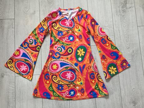 Dievčensky kostym hippie 8-10 rokov,