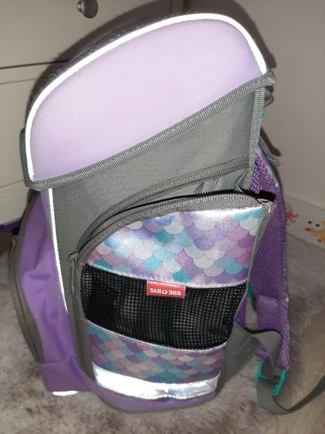 Školská anatomická taška stil coral set+kufrík, 