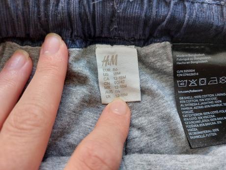 Menčestrové nohavice h&m, v.86, h&m,86