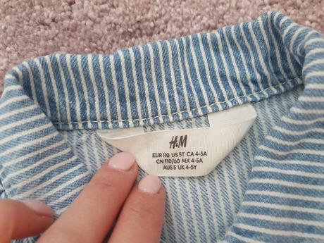 Krásna riflová bunda h&m č.110, h&m,110