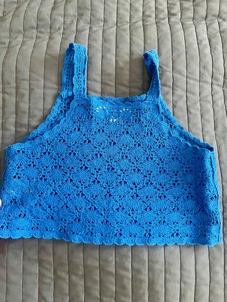 Hackovany crop top, zara,140