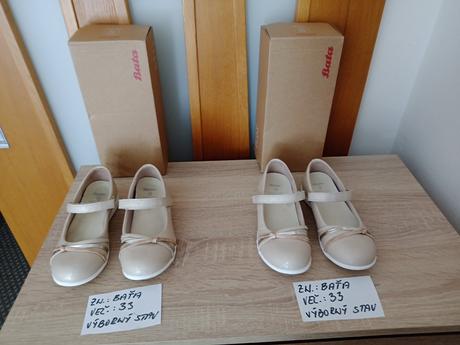 Dievčenské balerínky zn.bata veľ.33, baťa,33
