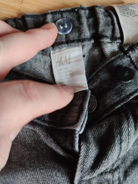 Riflové nohavice, h&m,74