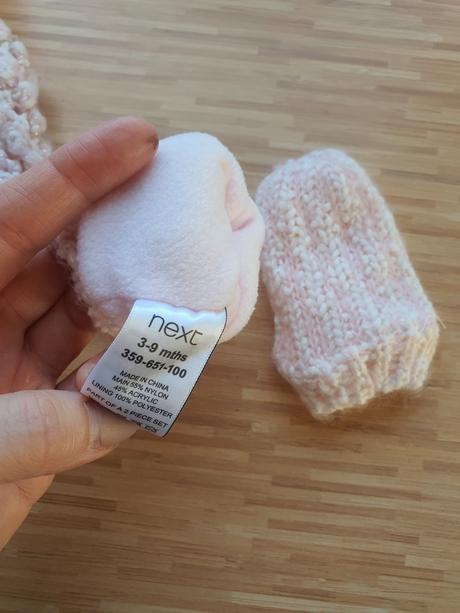 Trblietkava zateplena ciapka + rukavicky, next,68