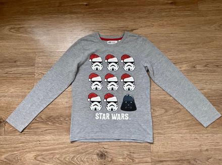 Tričko vianočne starwars, h&m,122