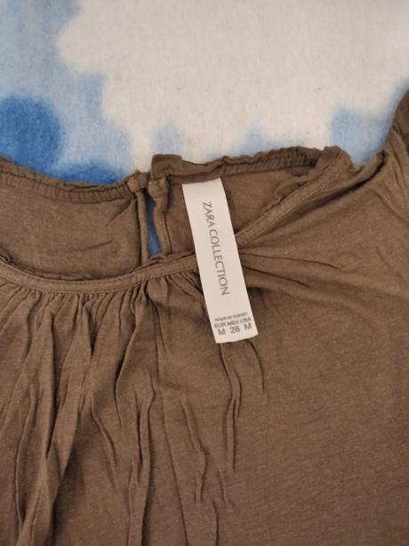 Tričko s volanmy na rukávoch, zara,m