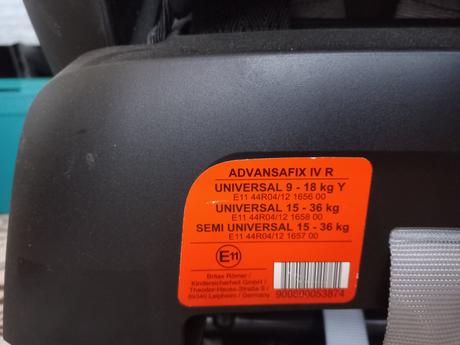 Advansafix iv r storm grey autosedačka 9-36 kg, britax