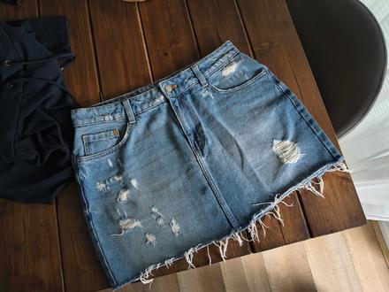 Zara riflová sukňa m, zara,m