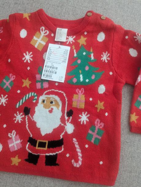 Vianočný svetrík, h&m,74