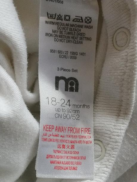 3 ks biele overaly, m, 92 cm, 92