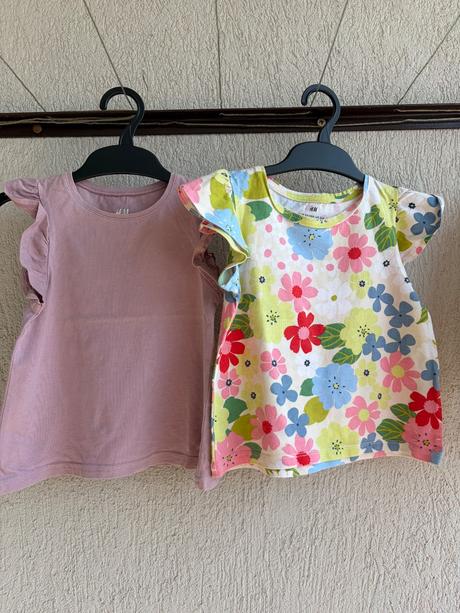 Dievčenské trička h&m 2ks, h&m,98