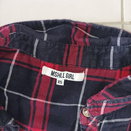 Károvaná bordová košeľa, xs