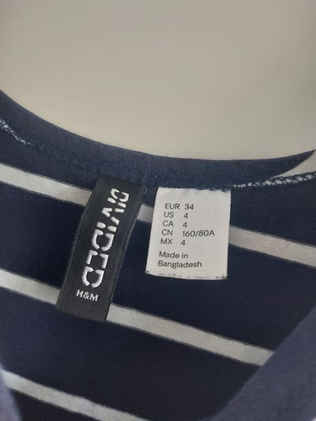Tričkové šaty, h&m,34