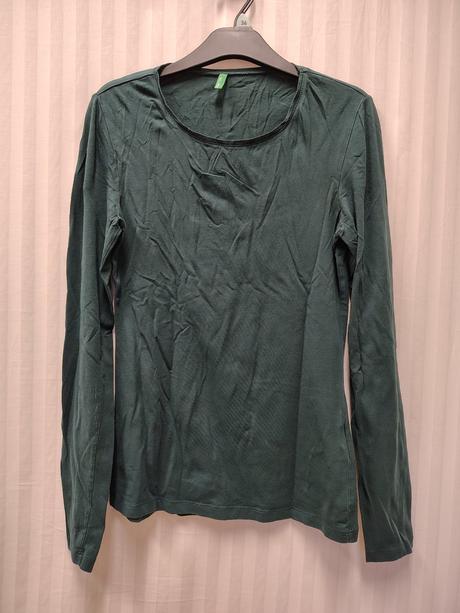 Dámsky tyrkysový elastický top, benetton, s/m, benetton,s