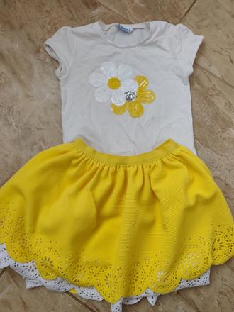 Komplet sukňa s trickom, mayoral,128