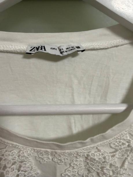 Zara top s čipkou, zara,l