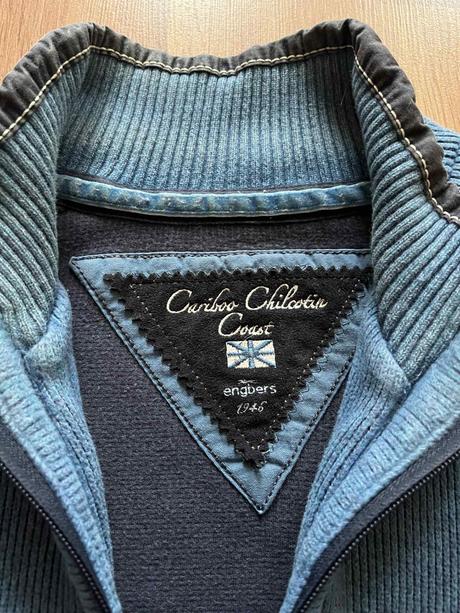 Modrý pánsky sveter/ modrý pánsky pulóver na zips, l