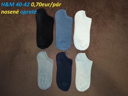 Ponožky členkové 6-balenie jednofarebné hm, h&m,42