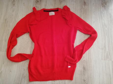 Svetrík s volánikmi, lindex,xs