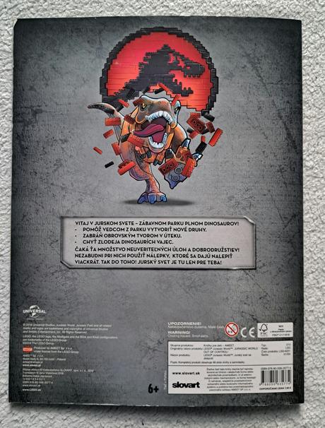 Lego kniha aktivít "dinosaury", 