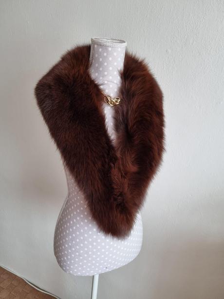 Mahagónová pravá kožušina na kabát, 