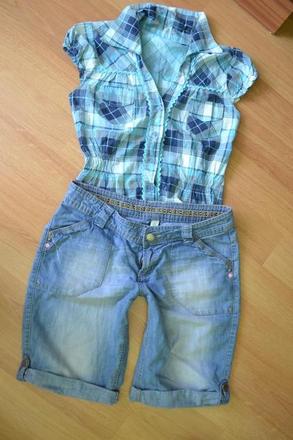 Denim co krásne rifle roll up s/m, denim co,m