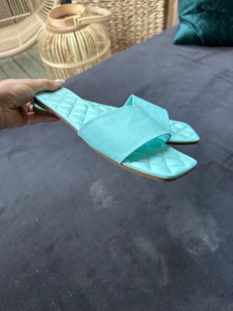 Tyrkysové šľapky, primark,38