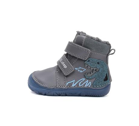 D.d.step - zimná obuv 073 dark grey modrý dino, d.d.step,20 - 25