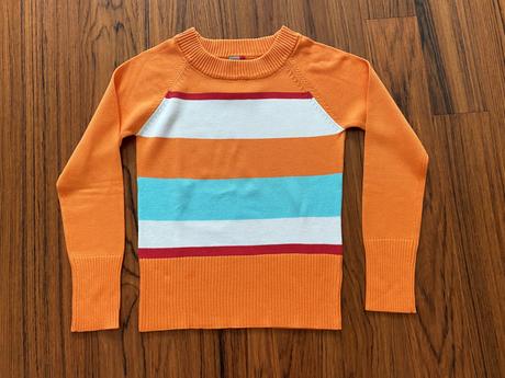 Pulover oranžová/biela/tyrkysová, s