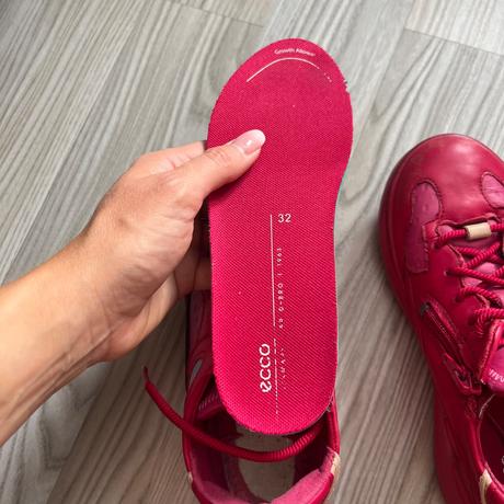 Ecco ružové kožené tenisky 32, ecco,32